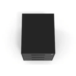 Cassettiera ufficio Block, 3 cassetti, struttura nera, frontali in metallo