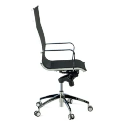 Poltrona da ufficio design Brenton in rete, schienale alto