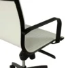 Poltrona da ufficio design Brenton, schienale basso, struttura nera, ecopelle