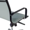 Poltrona da ufficio design Brenton, schienale basso, struttura nera, ecopelle