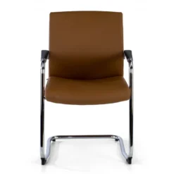 Poltrona Sala d'Atessa Adele, cantilever, Design Moderno, Pelle