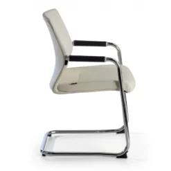 Poltrona Sala d'Atessa Adele, cantilever, Design Moderno, Pelle