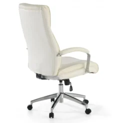 Poltrona Ufficio Counter, resistente fino a 150 kg, acciaio e pelle