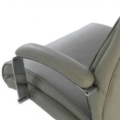 Poltrona Ufficio Counter, resistente fino a 150 kg, acciaio e pelle