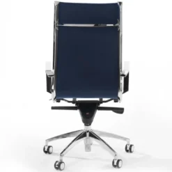 Poltrona ufficio design Brenton, telaio in acciaio, schienale alto