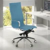 Poltrona ufficio design Brenton, telaio in acciaio, schienale alto