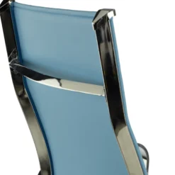 Poltrona ufficio design Brenton, telaio in acciaio, schienale alto