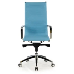 Poltrona ufficio design Brenton, telaio in acciaio, schienale alto