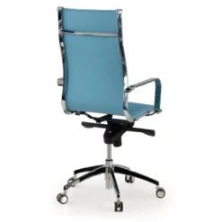 Poltrona ufficio design Brenton, telaio in acciaio, schienale alto