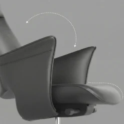 Poltrona Ufficio Design Dortmund, meccanismo relax, alluminio