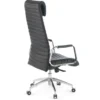 Poltrona ufficio design Tower, poggiatesta, similpelle