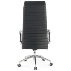 Poltrona ufficio design Tower, poggiatesta, pelle
