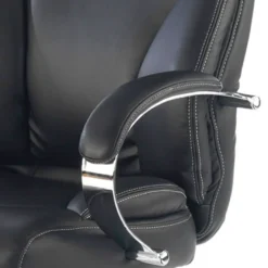 Poltrona ufficio Gouda, resistente fino a 150kg, ecopelle