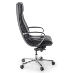 Poltrona ufficio Windsor, pelle naturale, rivestimento trapuntato