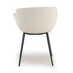 Poltroncina ufficio Ores, Gambe nere, Confortevole, Pelle