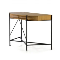 Scrivania Computer Calypso in legno, con gambe in acciaio