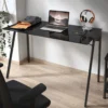 Scrivania con caricatore wireless Stellar, vetro temperato