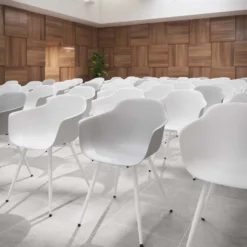 Sedia Conferenza Alice, 4 gambe, design avvolgente
