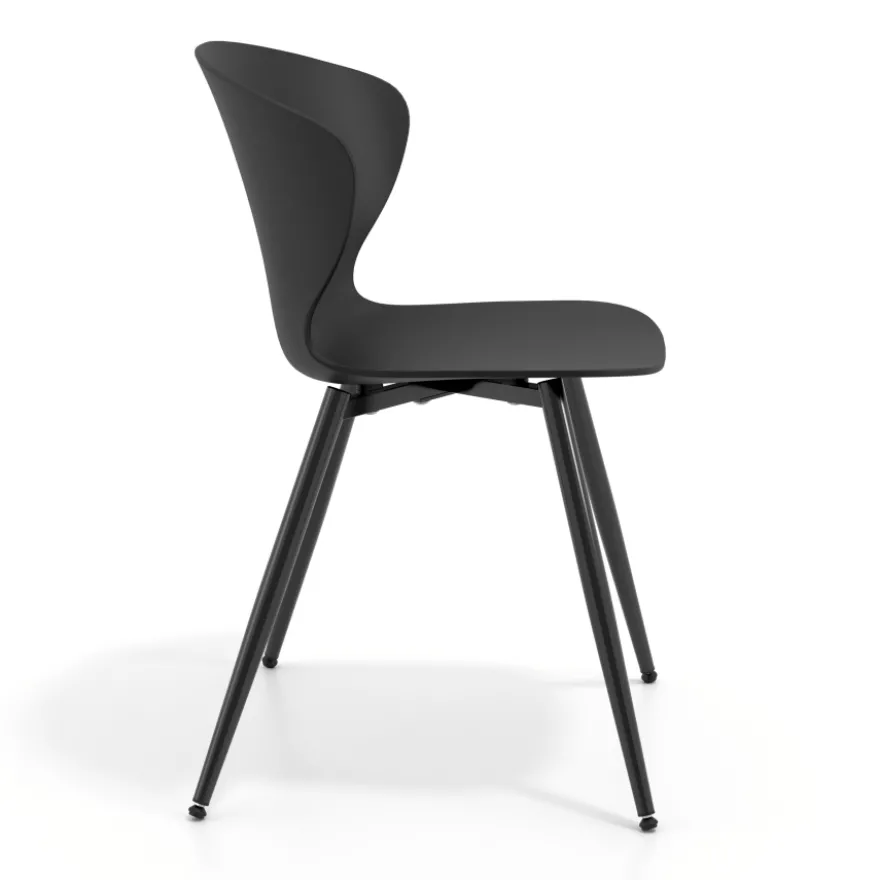 Sedia Conferenza Emily, 4 gambe, comoda e polivalente