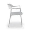 Sedia conferenza Riga con braccioli, 4 gambe, impilabile