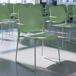 Sedia da Conferenza con braccioli Nadya, Pratica e impilabile