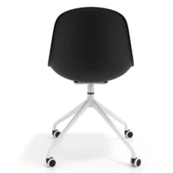 Sedia da riunione Lara con ruote, base in alluminio