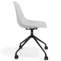 Sedia da riunione Lara con ruote, base in alluminio