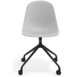 Sedia da riunione Lara con ruote, base in alluminio