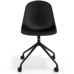 Sedia da riunione Lara con ruote, base in alluminio