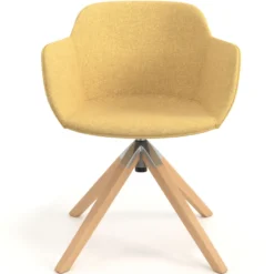 Sedia da Riunione Laure, Gambe in legno, Alta qualità, Imbottita