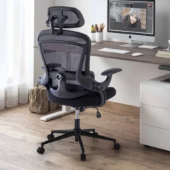 Sedia da scrivania ergonomica Optima, braccioli ribaltabili