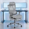Sedia da scrivania ergonomica Sion con poggiapiedi estraibile