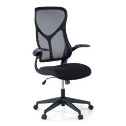 Sedia da studio Raptor, braccioli pieghevoli, schienale ergonomico