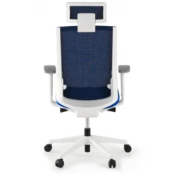 Sedia da Ufficio Boston white, Poggiatesta, Braccioli Regolabili