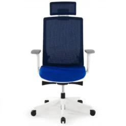 Sedia da Ufficio Boston white, Poggiatesta, Braccioli Regolabili