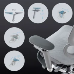 Sedia da ufficio ergonomica Erghos X2, supporto lombare flessibile