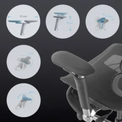 Sedia da ufficio ergonomica Erghos X2, supporto lombare flessibile