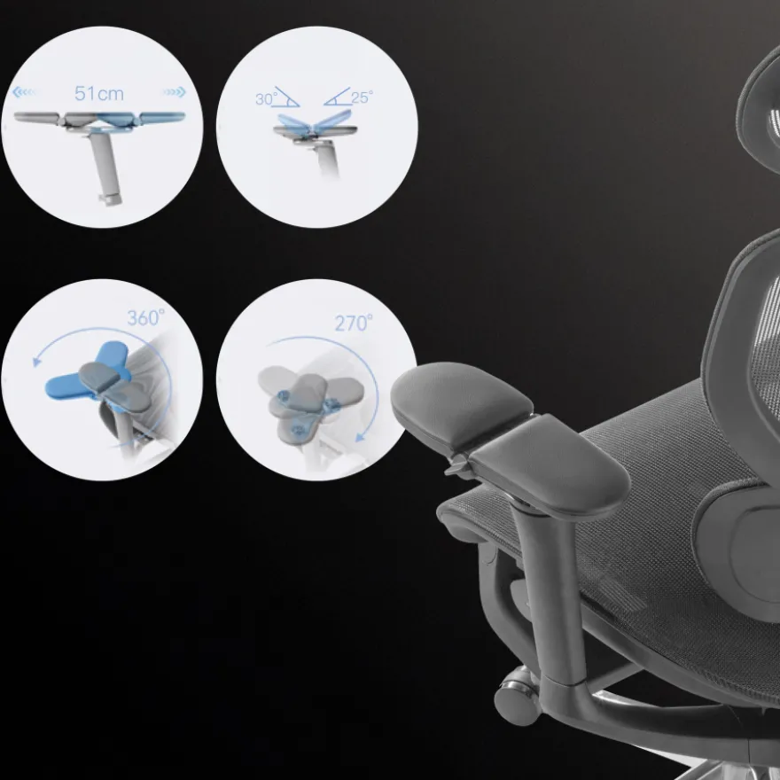 Sedia da ufficio ergonomica premium X4Pro, prestazioni massime