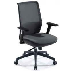 Sedia da ufficio professionale Five, rossa, cuscino lombare, completamente regolabile