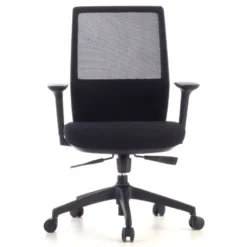 Sedia da ufficio professionale Five, rossa, cuscino lombare, completamente regolabile