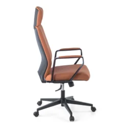 Sedia da ufficio Saranto, schienale alto, rivestimento similpelle