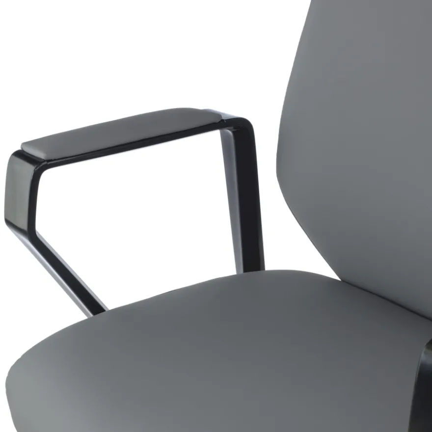 Sedia da ufficio Saranto, schienale alto, rivestimento similpelle