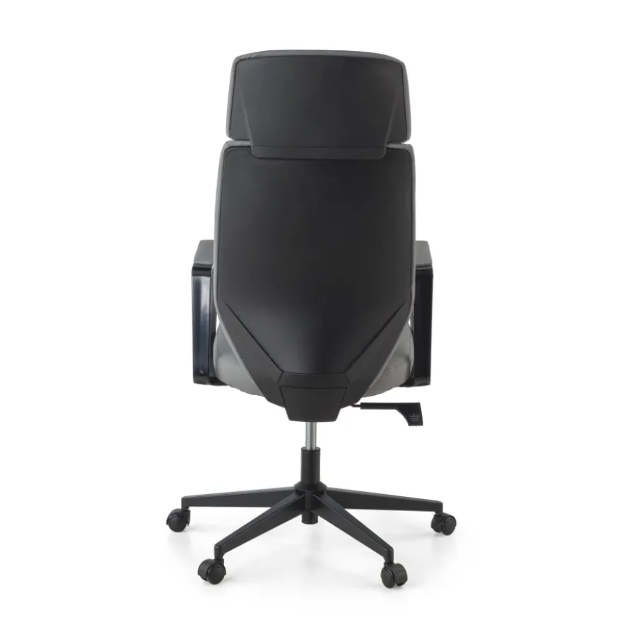 Sedia da ufficio Saranto, schienale alto, rivestimento similpelle