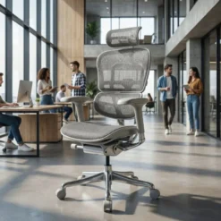 Sedia direzionale ergonomica Ergohuman Elite, Struttura bianca