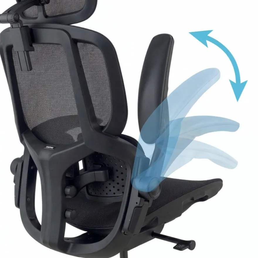 Sedia ergonomica con poggiatesta Erghos One, ortopedica, doppio supporto lombare