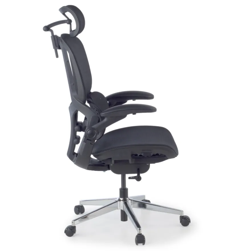 Sedia ergonomica con poggiatesta Erghos One, ortopedica, doppio supporto lombare