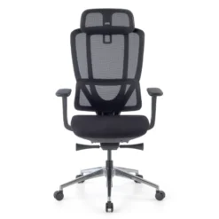 Sedia Ergonomica con poggiatesta AeroFlow black, certificata