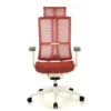 Sedia Ergonomica con poggiatesta Enjoy white, Meccanismo Synchro