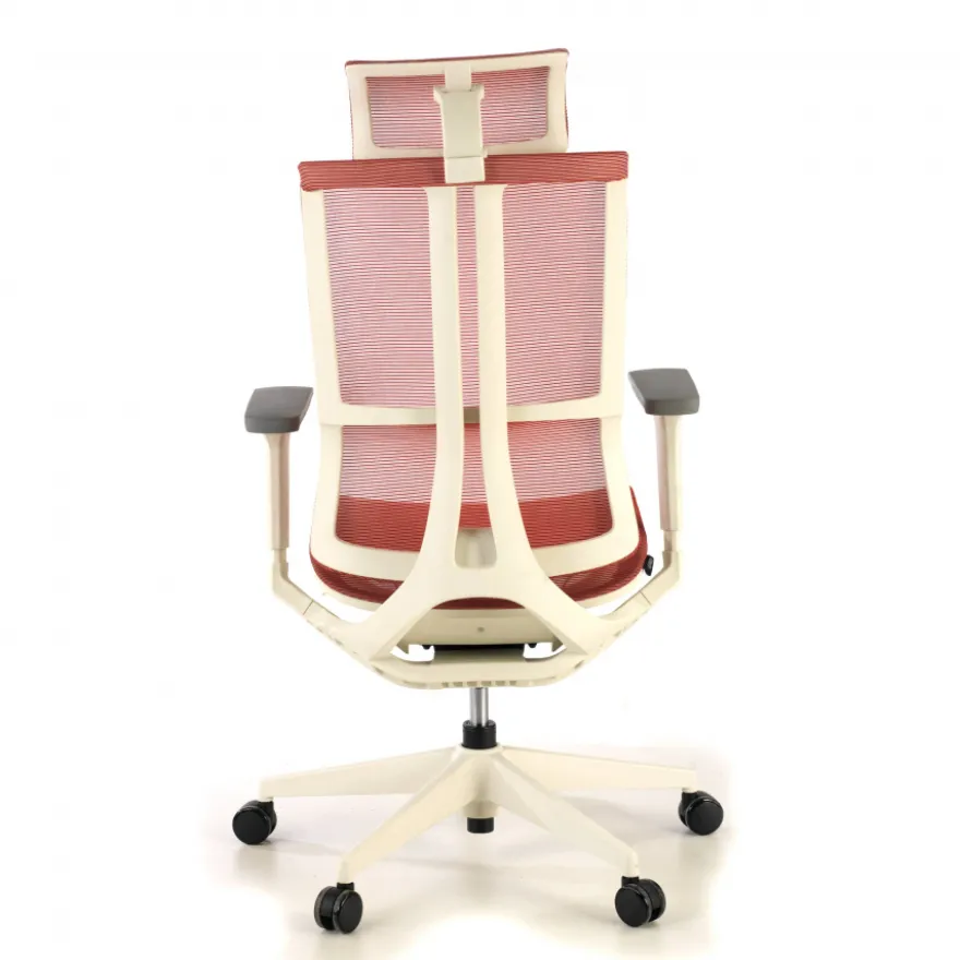 Sedia Ergonomica con poggiatesta Enjoy white, Meccanismo Synchro
