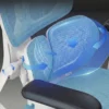 Sedia ergonomica con poggiatesta Erghos One, ortopedica, doppio supporto lombare